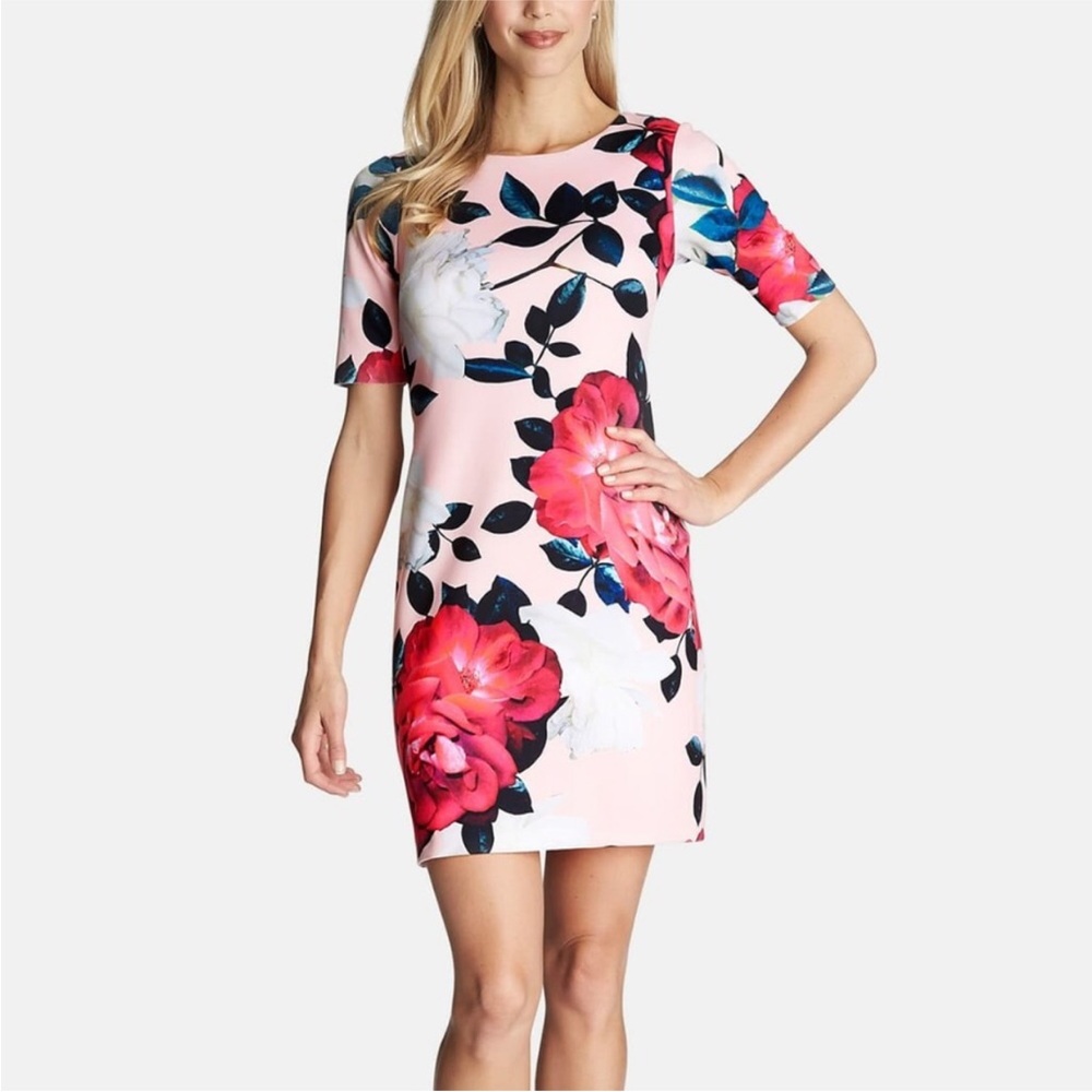 CeCe by Cynthia Steffe Isn’t She Lovely Pink Floral Shift Dress